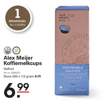 Sligro Alex Meijer Koffiemelkcups aanbieding