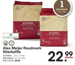 Sligro Alex Meijer Roodmerk filterkoffie aanbieding