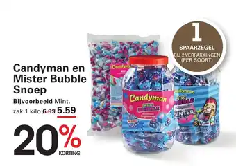 Sligro Candyman en Mister Bubble Snoep aanbieding
