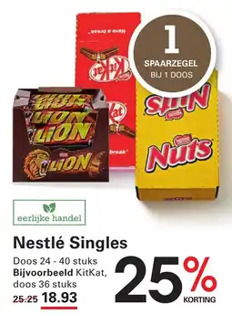 Sligro Nestlé Singles aanbieding