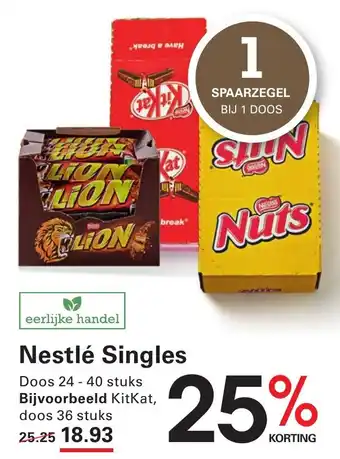 Sligro Nestlé Singles aanbieding
