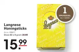 Sligro Langnese Honingsticks aanbieding