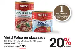 Sligro Mutti Polpa en pizzasaus aanbieding