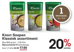 Sligro Knorr Soepen Klassiek assortiment aanbieding