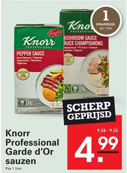 Sligro Knorr Professional Garde d'Or sauzen aanbieding