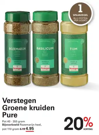 Sligro Verstegen Groene kruiden Pure aanbieding