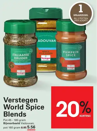 Sligro Verstegen World Spice Blends aanbieding