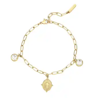 Douglas EASTSIDE Armband Kruis van Edelstaal in Goudkleurig aanbieding