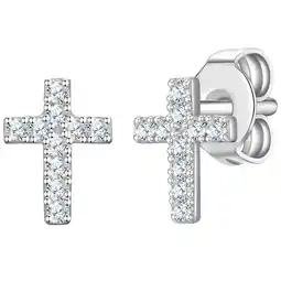 Douglas Rafaela Donata Oorbellen Kruis van Sterling zilver in Zilver aanbieding