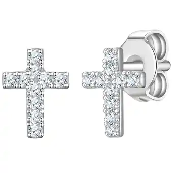 Douglas Rafaela Donata Oorbellen Kruis van Sterling zilver in Zilver aanbieding