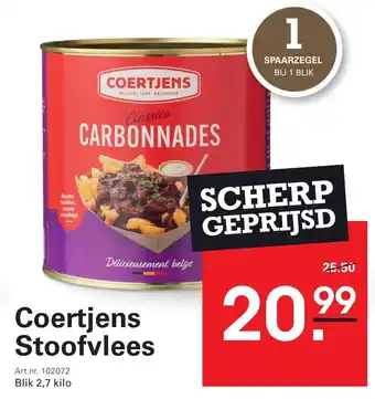 Sligro Coertjens Stoofvlees aanbieding