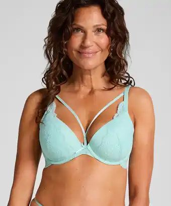 Hunkemoller Hunkemöller Voorgevormde beugel bh Ashley Blauw aanbieding