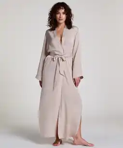 Hunkemoller Hunkemöller Kimono Satin Beige aanbieding