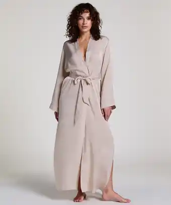 Hunkemoller Hunkemöller Kimono Satin Beige aanbieding