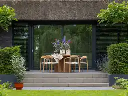 Kees Smit Bellagio Berbaro/Santa Severina ø150cm dining tuinset 6-delig stapelbaar aanbieding