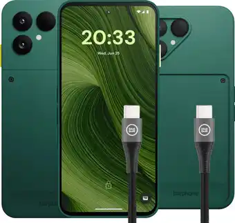 Coolblue Fairphone 6 256GB Groen 5G + Accessoirepakket aanbieding