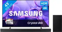 Coolblue Samsung 43 Crystal UHD U8070F (2025) + Samsung HW-B750F Zwart aanbieding