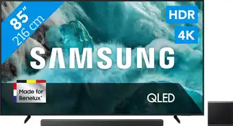 Coolblue Samsung 85 QLED 4K Q7FA (2025) + Samsung HW-QS700F Zwart aanbieding