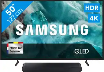 Coolblue Samsung 50 QLED 4K Q7F4 (2025) + Samsung HW-S60D Zwart (2024) aanbieding