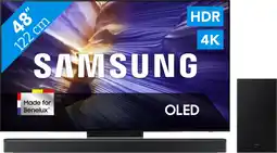 Coolblue Samsung 48 OLED S90F (2025) + Samsung HW-B750F Zwart aanbieding