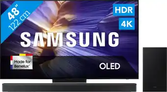 Coolblue Samsung 48 OLED S90F (2025) + Samsung HW-B750F Zwart aanbieding