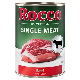 Zooplus Voordeelpakket Rocco Single Meat 24 x 400 g Hondenvoer - Rund aanbieding