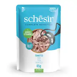Zooplus Voordeelpakket: 24x85g Schesir Complete Nutrition filet in gelei tonijn natvoer voor katten aanbieding