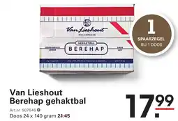 Sligro Van Lieshout Berehap gehaktbal aanbieding