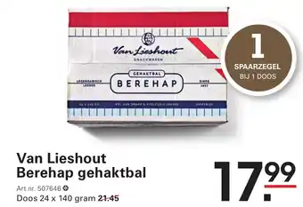 Sligro Van Lieshout Berehap gehaktbal aanbieding