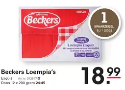 Sligro Beckers Loempia's aanbieding