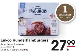 Sligro Enkco Runderhamburgers aanbieding