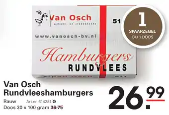 Sligro Van Osch Rundvleeshamburgers aanbieding
