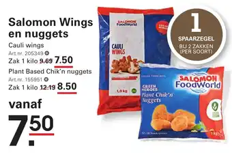 Sligro Salomon Wings en nuggets aanbieding