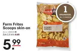 Sligro Farm Frites Scoops skin on aanbieding