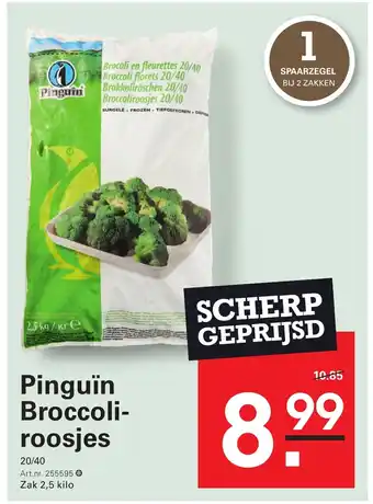 Sligro Pinguïn Broccoli roosjes aanbieding