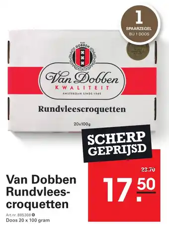 Sligro Van Dobben Rundvlees croquetten aanbieding
