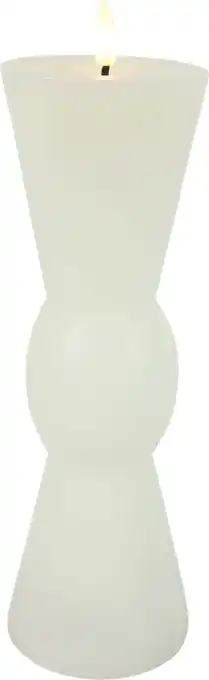 Intratuin Countryfield LED kaars Lyon wit D 8,8 H 27 cm aanbieding