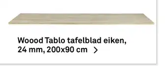 Karwei Woood Tablo tafelblad eiken, 24 mm, 200 x 90 cm aanbieding