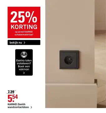 Karwei Zenith wandcontactdoos aanbieding