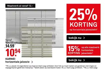 Karwei Horizontale jaloezie 60 x 130 cm aanbieding