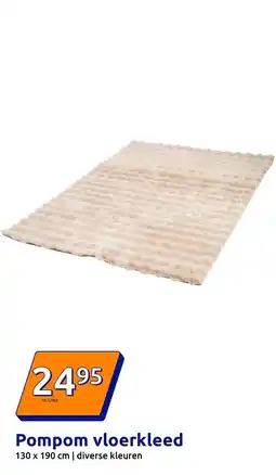 Action Pompom vloerkleed aanbieding