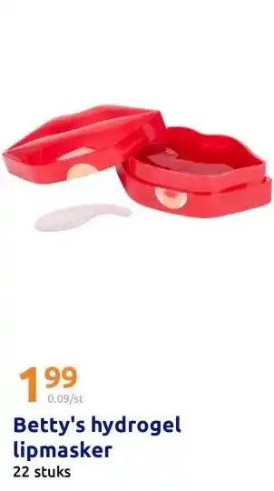 Action Betty's hydrogel lipmasker aanbieding