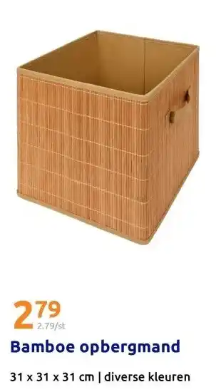 Action Bamboe opbergmand aanbieding