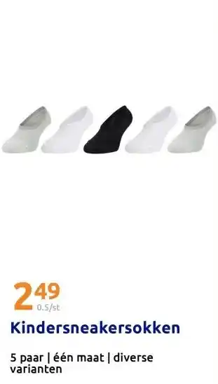 Action Kindersneakersokken aanbieding