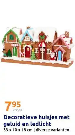 Action Decoratieve huisjes met geluid en ledlicht aanbieding