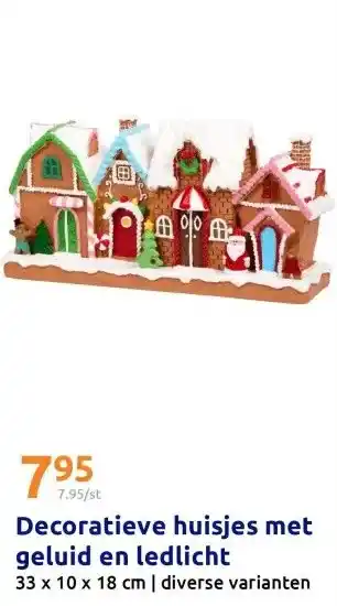 Action Decoratieve huisjes met geluid en ledlicht aanbieding