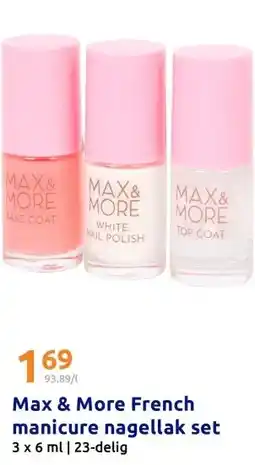 Action Max & More French manicure nagellak set aanbieding