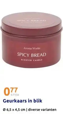 Action Geurkaars in blik aanbieding