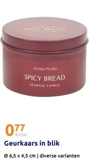 Action Geurkaars in blik aanbieding