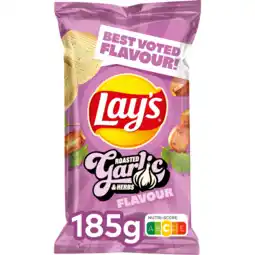 Jumbo Lay's Ribbel Chips Knoflook & Kruiden 185 gr aanbieding